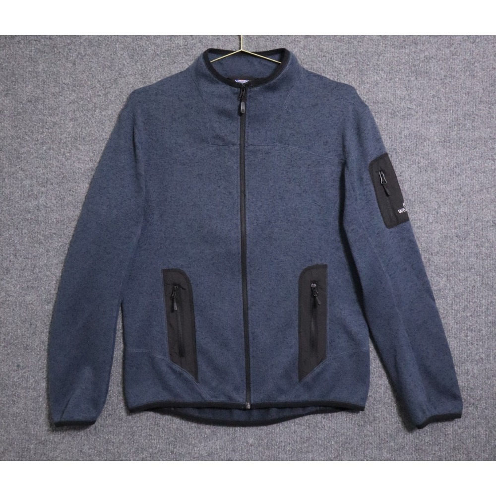 Icewear Lucas Sweater Men Medium Blue Full Zip‎ Mock Neck Camping Hiking Fishing